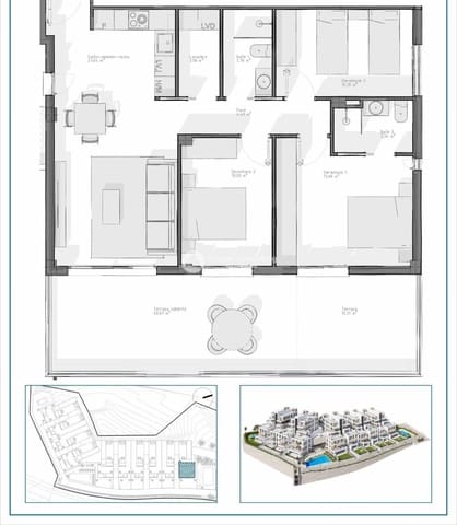 2 camera da letto Attico in vendita in Puerto Vera - Las Salinas, Vera con piscina garage - 395.000 € (Rif: 9000308)