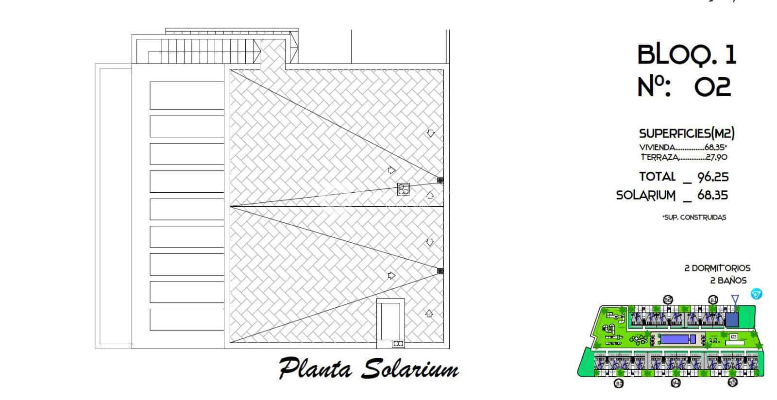 2 soverom Leilighet til salgs i Algorfa med svømmebasseng garasje - € 251 000 (Ref: 9000312)
