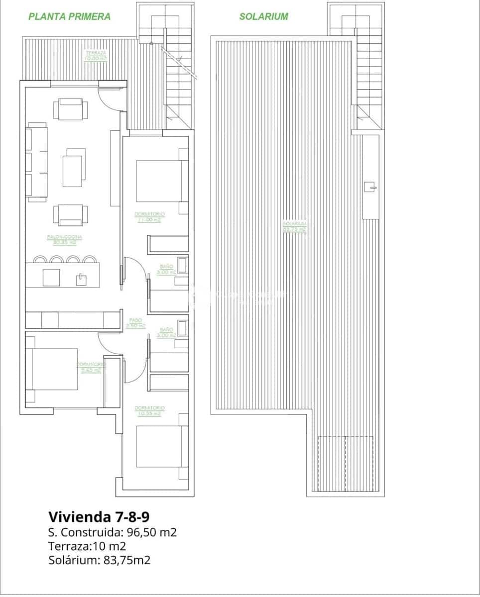 3 sovrum Takvåning till salu i San Pedro del Pinatar med pool garage - 269 000 € (Ref: 9016723)