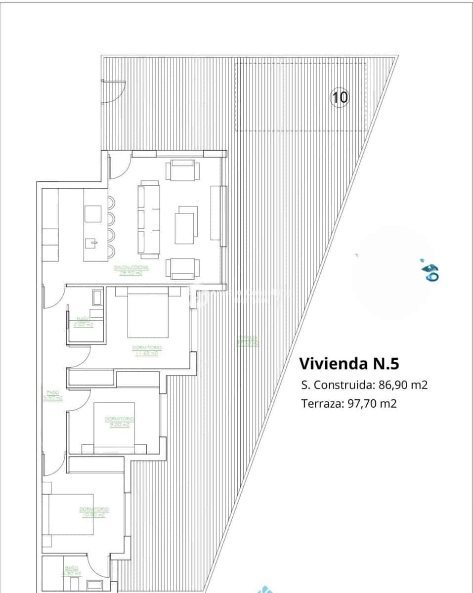 3 sovrum Takvåning till salu i San Pedro del Pinatar med pool garage - 269 000 € (Ref: 9016723)