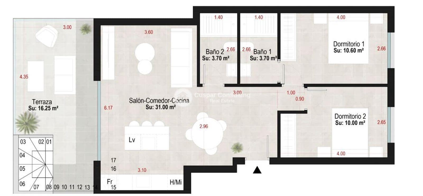 2 quarto Apartamento para venda em Alhama de Murcia com piscina garagem - 191 900 € (Ref: 9030492)