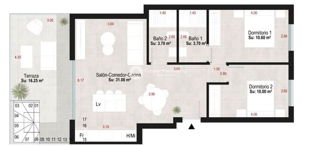 2 quarto Apartamento para venda em Alhama de Murcia com piscina garagem - 191 900 € (Ref: 9030492)