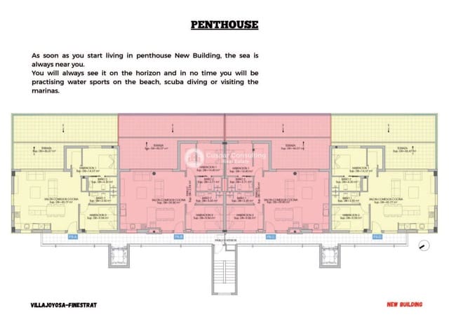 Ático de 2 habitaciones en La Cala de Villajoyosa, La Villajoyosa / Vila Joiosa en venta con piscina garaje - 550.000 € (Ref: 9030493)