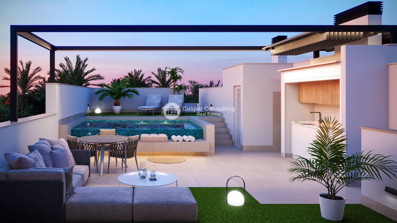 2 soveværelse Penthouse til salg i Pilar de la Horadada med swimmingpool garage - € 379.000 (Ref: 9076099)