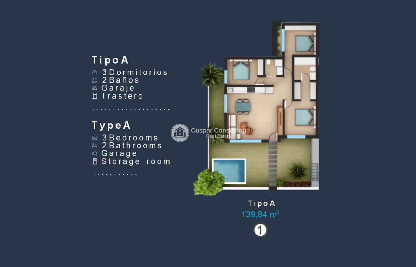 2 camera da letto Appartamento in vendita in San Pedro del Pinatar con piscina garage - 276.000 € (Rif: 9088300)