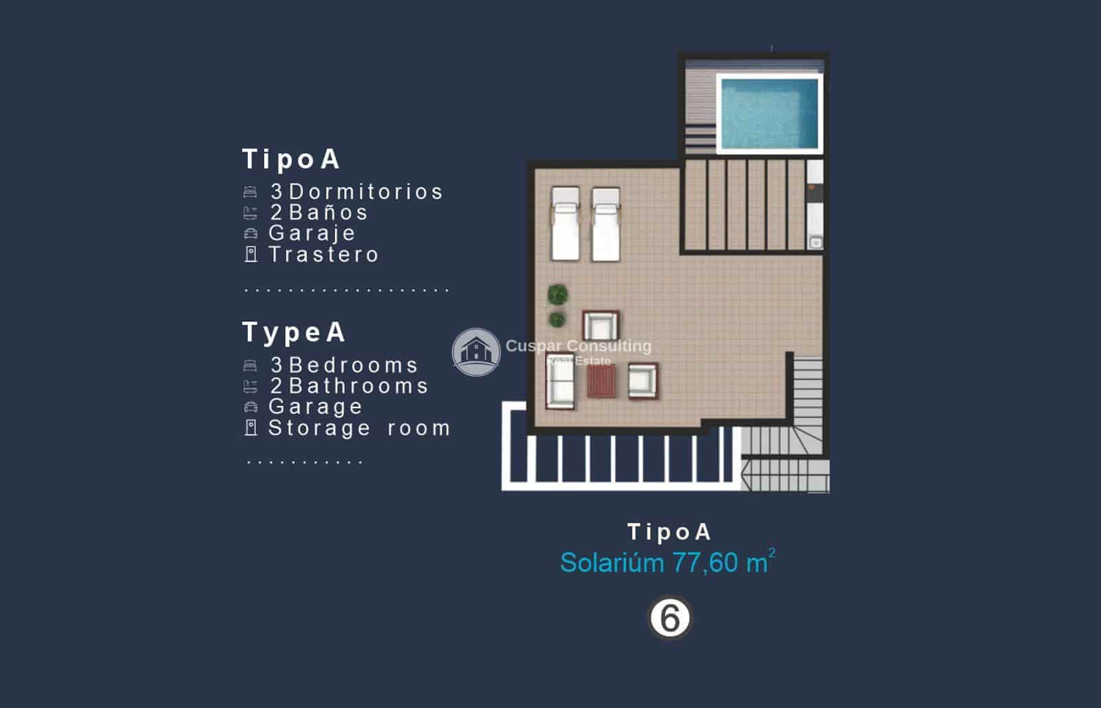 3 quarto Penthouse para venda em San Pedro del Pinatar com piscina garagem - 324 000 € (Ref: 9146137)