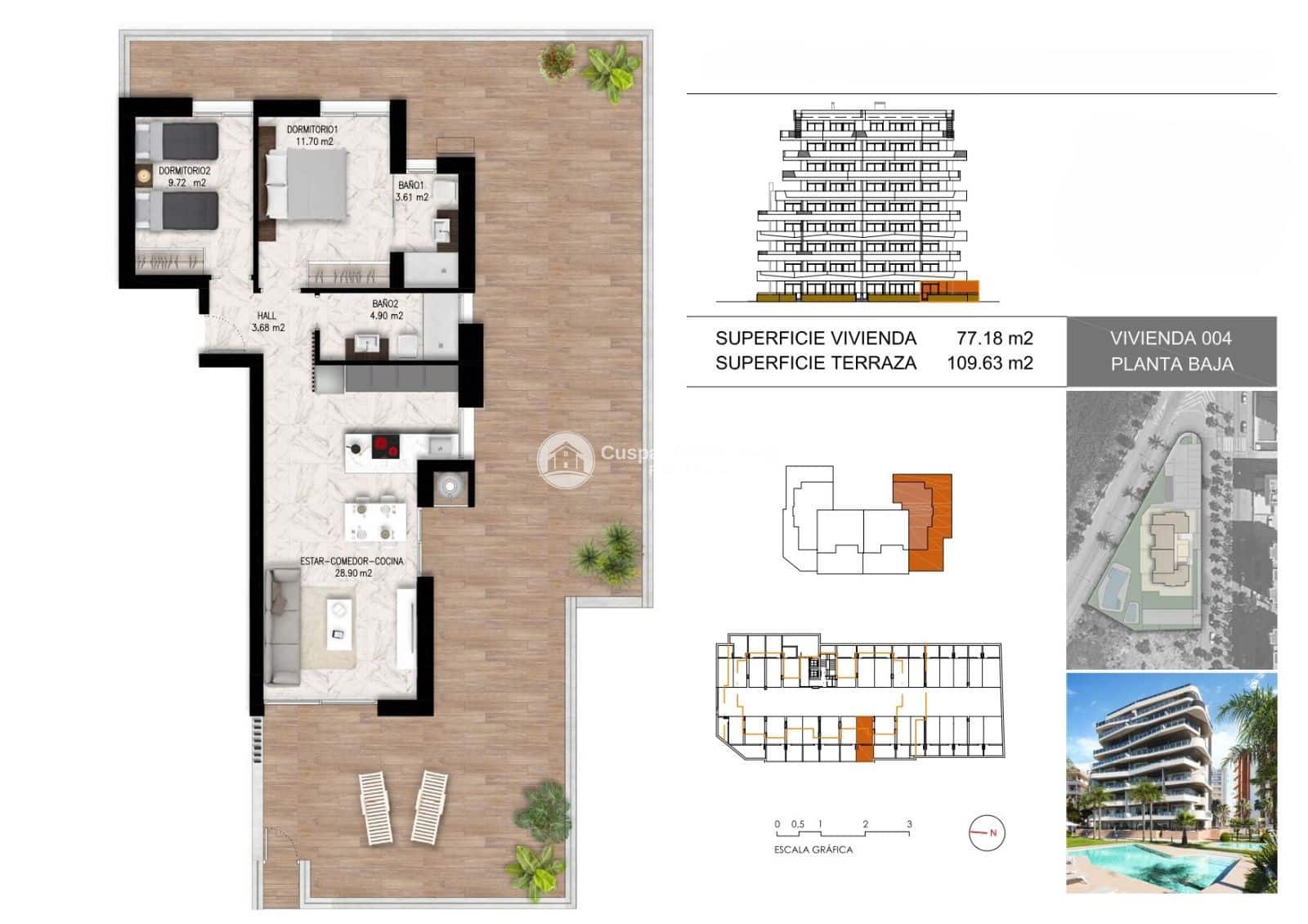 2 slaapkamer Flat te koop in Guardamar del Segura met zwembad garage - € 319.000 (Ref: 9163150)