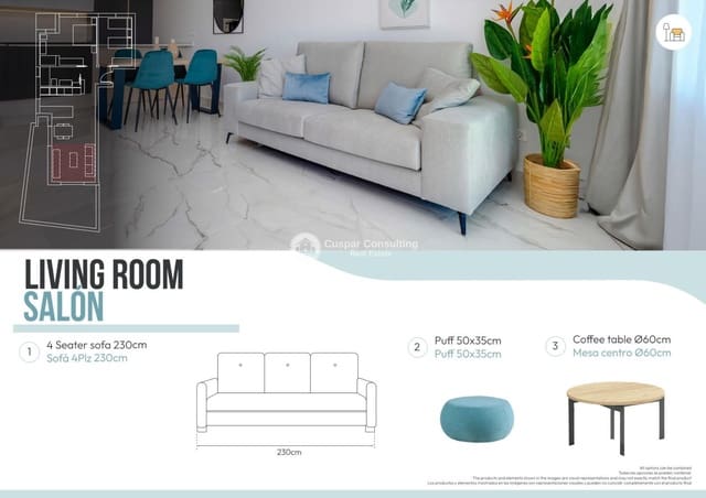 2 quarto Apartamento para venda em Los Balcones - Los Altos, Torrevieja com piscina garagem - 274 000 € (Ref: 9232045)