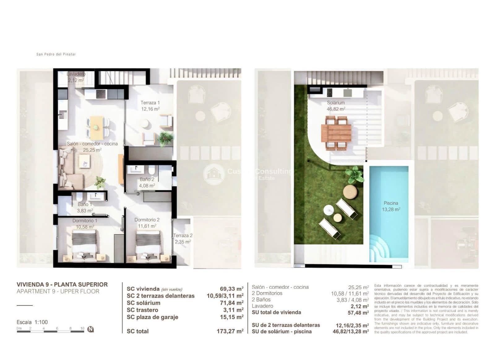 2 soveværelse Penthouse til salg i San Pedro del Pinatar med swimmingpool garage - € 290.000 (Ref: 9245752)
