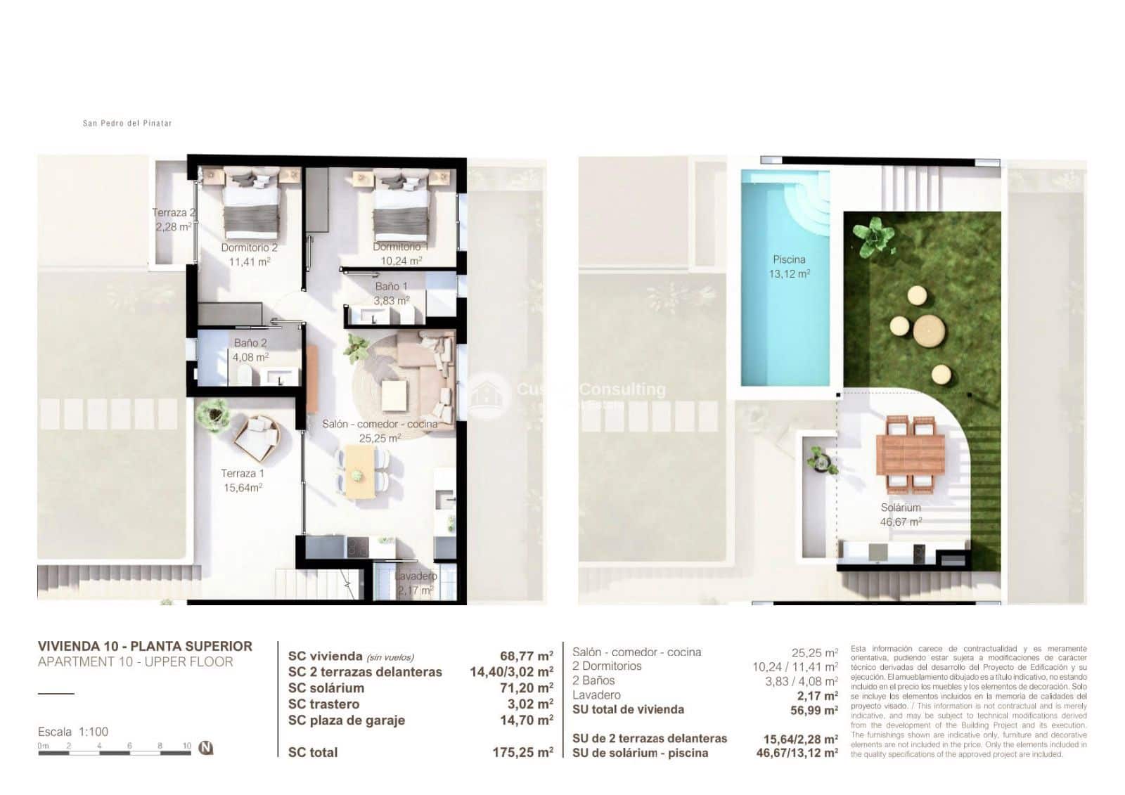 2 soveværelse Penthouse til salg i San Pedro del Pinatar med swimmingpool garage - € 290.000 (Ref: 9245752)