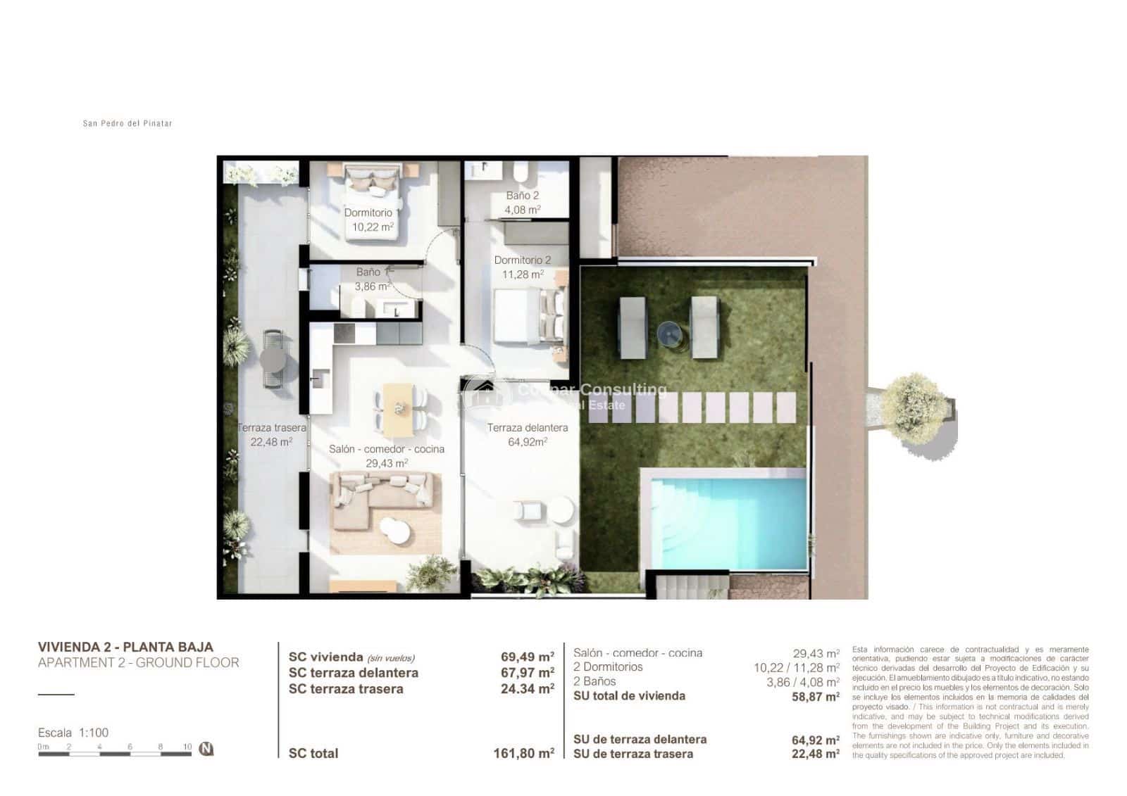 2 slaapkamer Flat te koop in San Pedro del Pinatar met zwembad garage - € 314.000 (Ref: 9245753)