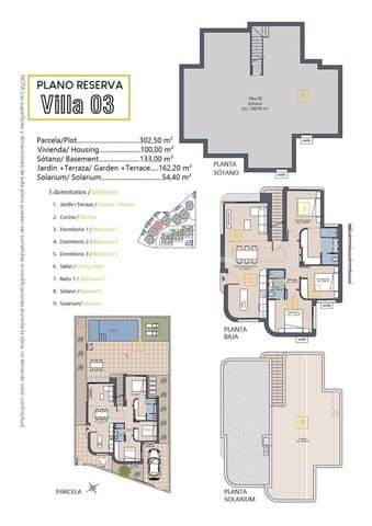 3 sypialnia Willa na sprzedaż w Los Alcazares z basenem garażem - 589 900 € (Ref: 9278759)