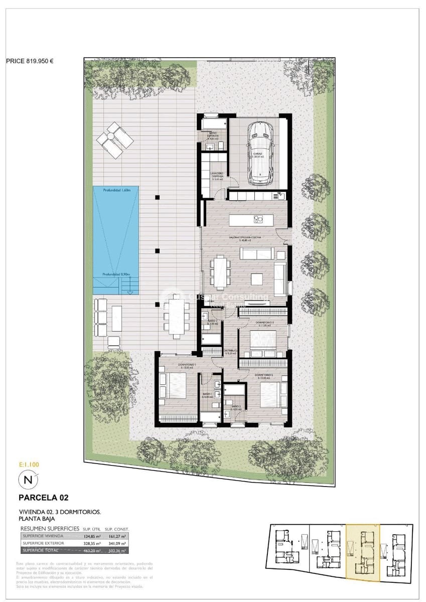 3 Zimmer Villa zu verkaufen in Lo Pagan mit Pool Garage - 819.950 € (Ref: 9283955)