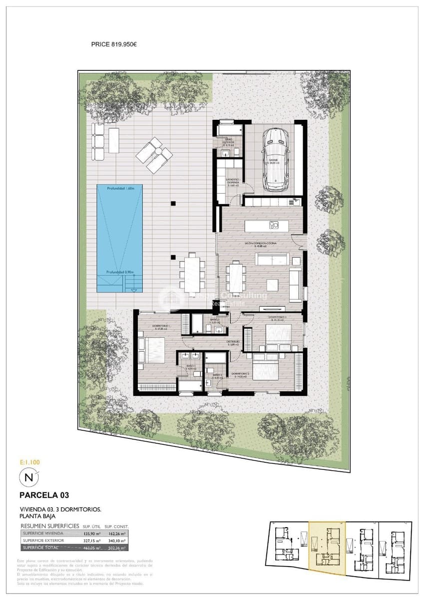 3 Zimmer Villa zu verkaufen in Lo Pagan mit Pool Garage - 819.950 € (Ref: 9283955)