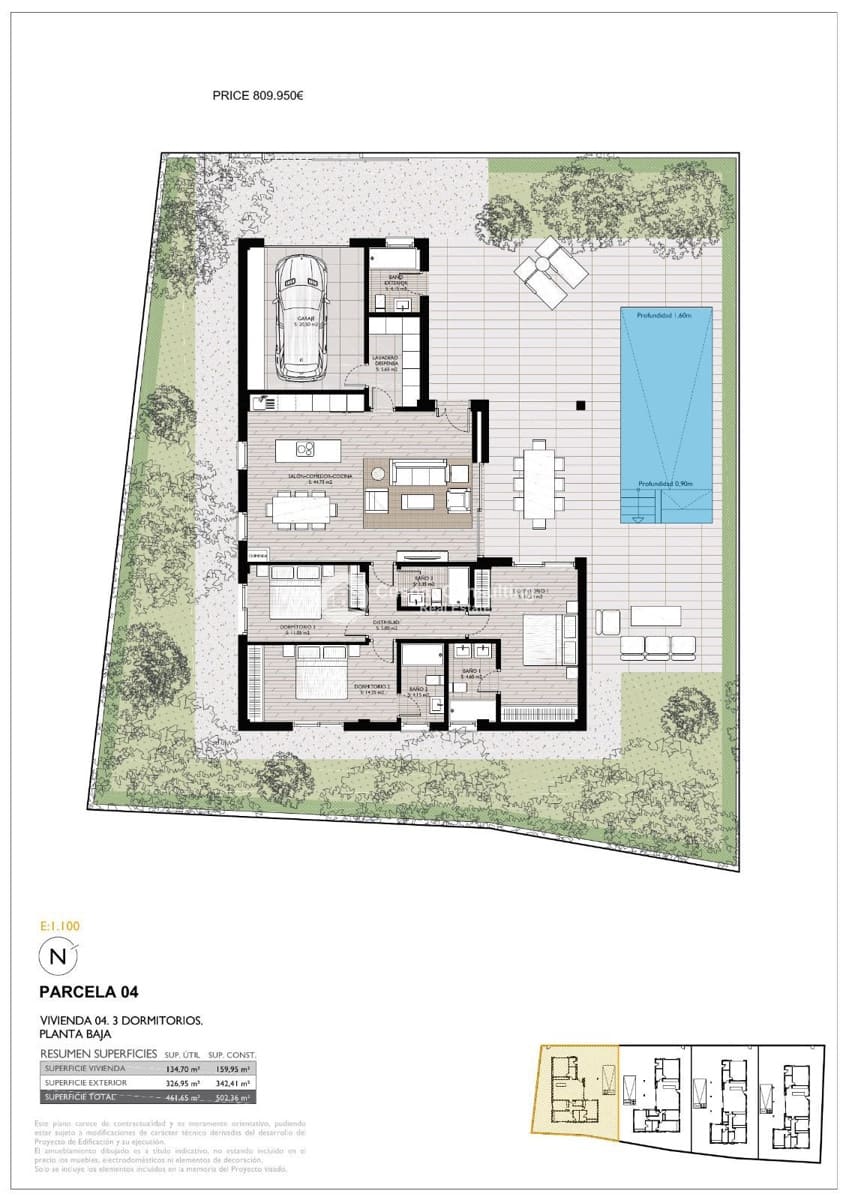 3 Zimmer Villa zu verkaufen in Lo Pagan mit Pool Garage - 819.950 € (Ref: 9283955)