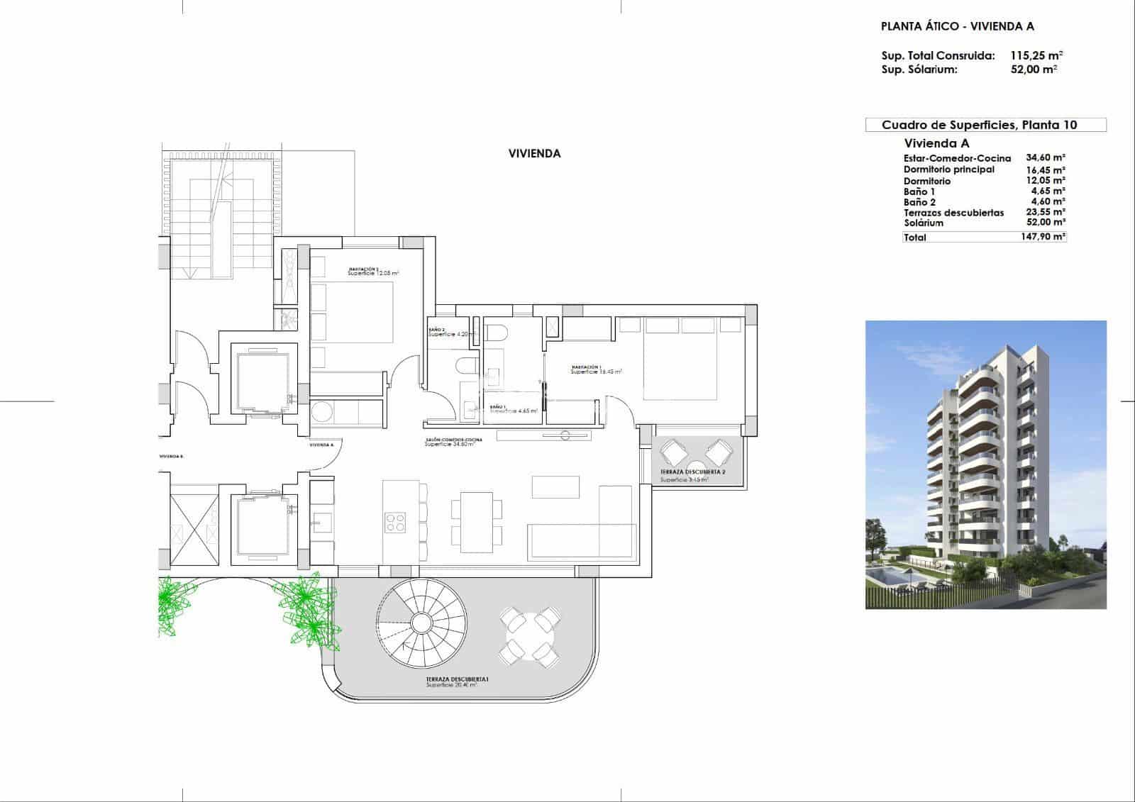 2 camera da letto Appartamento in vendita in Guardamar del Segura con piscina garage - 269.000 € (Rif: 9305373)