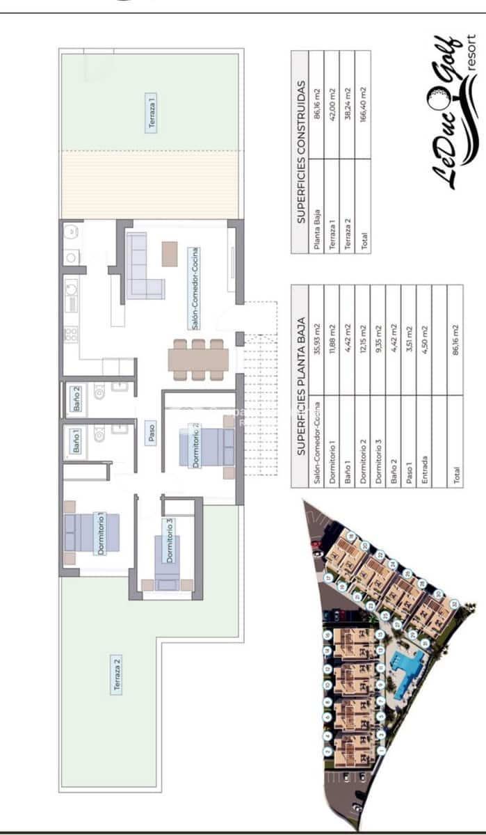 3 sovrum Takvåning till salu i Finestrat med pool garage - 455 500 € (Ref: 9329989)