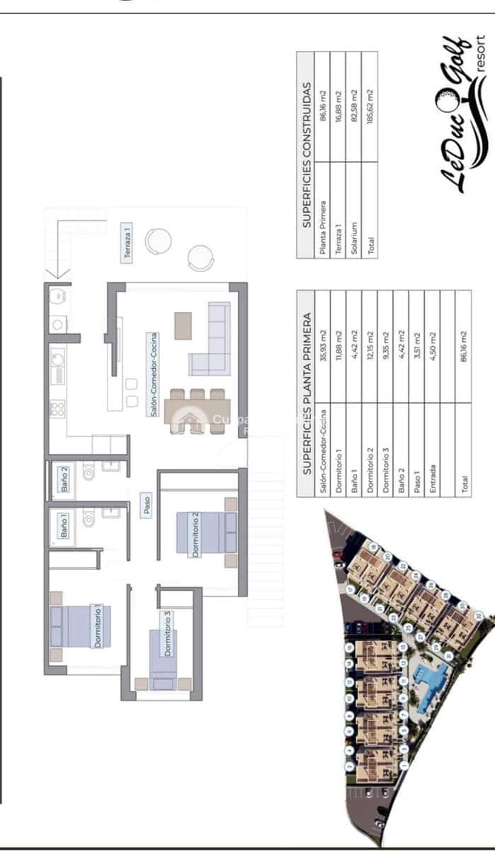 3 sovrum Takvåning till salu i Finestrat med pool garage - 455 500 € (Ref: 9329989)
