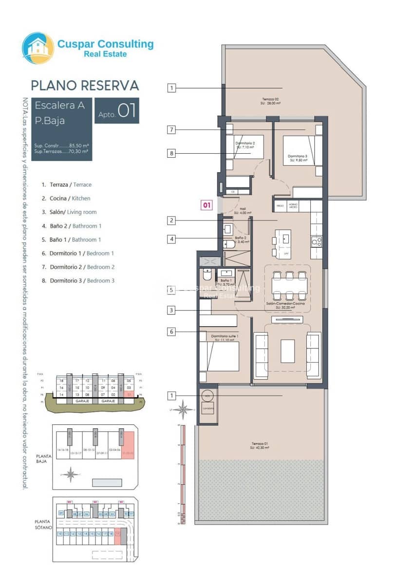 3 chambre Appartement à vendre à Benijofar avec piscine garage - 289 900 € (Ref: 9511462)