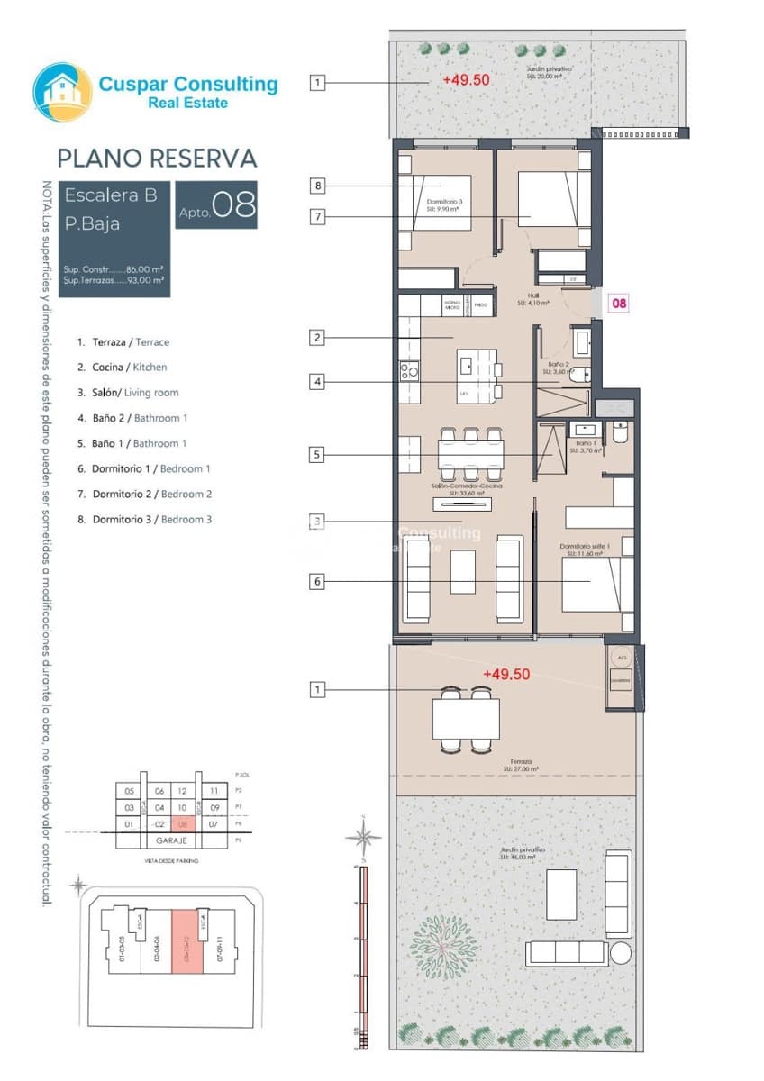3 chambre Appartement à vendre à Benijofar avec piscine garage - 349 900 € (Ref: 9511463)