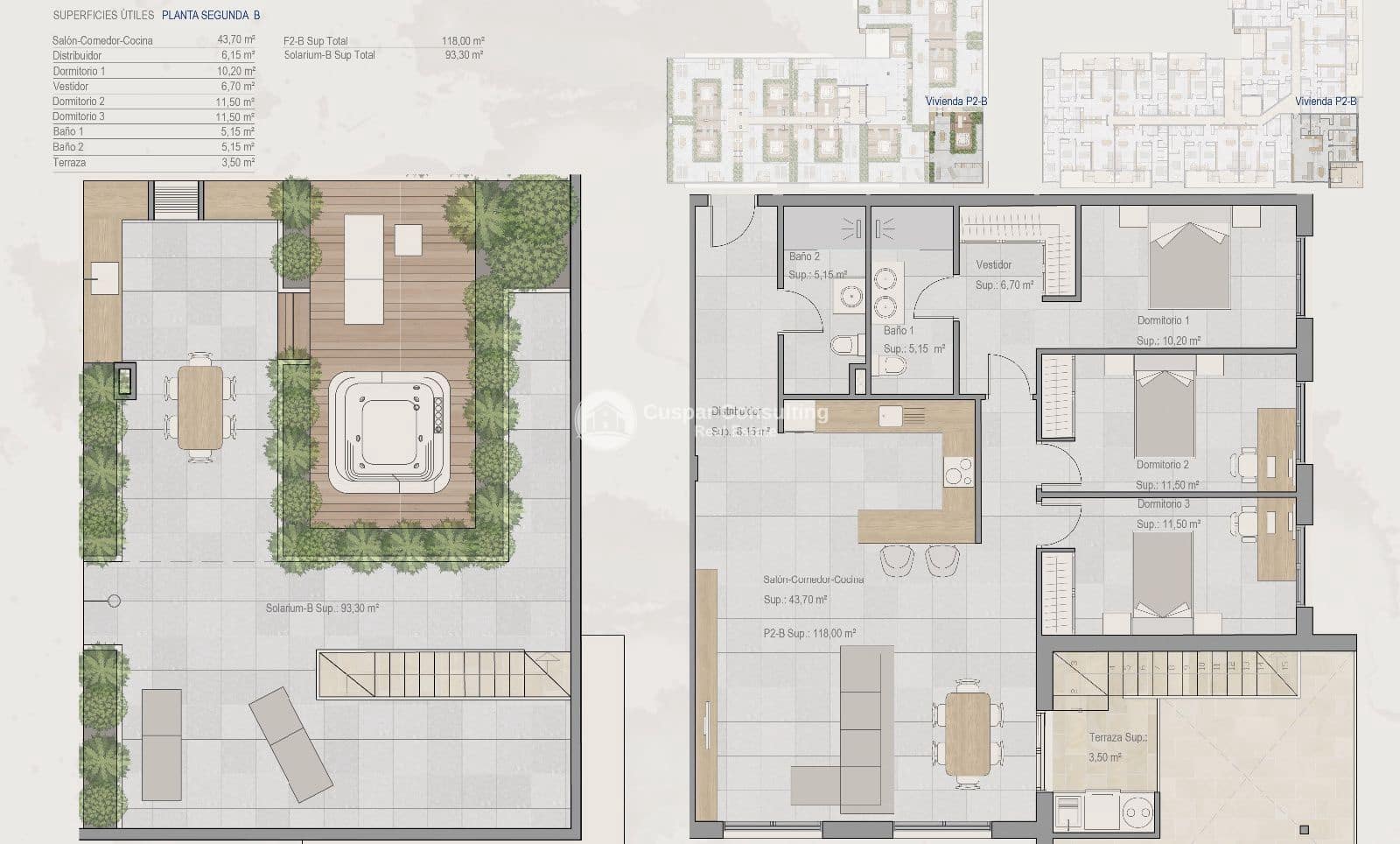 2 chambre Penthouse à vendre à Torre-Pacheco avec piscine garage - 229 000 € (Ref: 9720967)