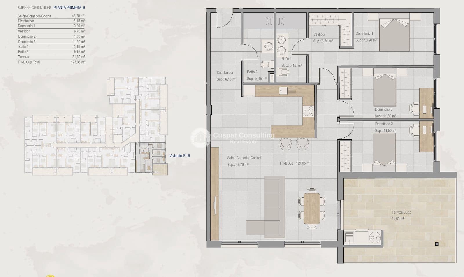 2 chambre Penthouse à vendre à Torre-Pacheco avec piscine garage - 229 000 € (Ref: 9720967)