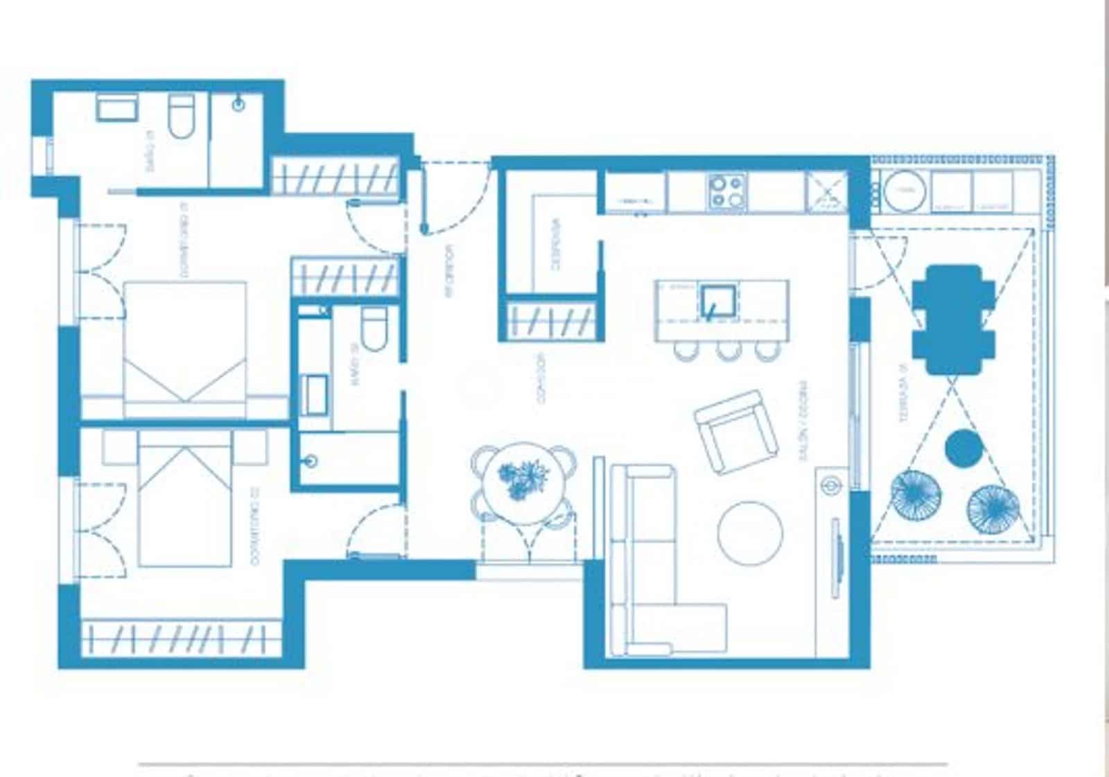 2 slaapkamer Penthouse te koop in San Pedro del Pinatar met zwembad garage - € 285.900 (Ref: 9770905)