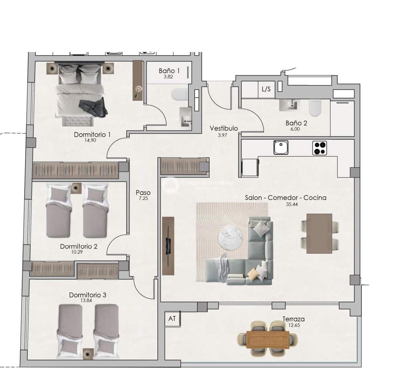 2 soverom Penthouse til salgs i Santa Pola med svømmebasseng garasje - € 298 000 (Ref: 9773460)