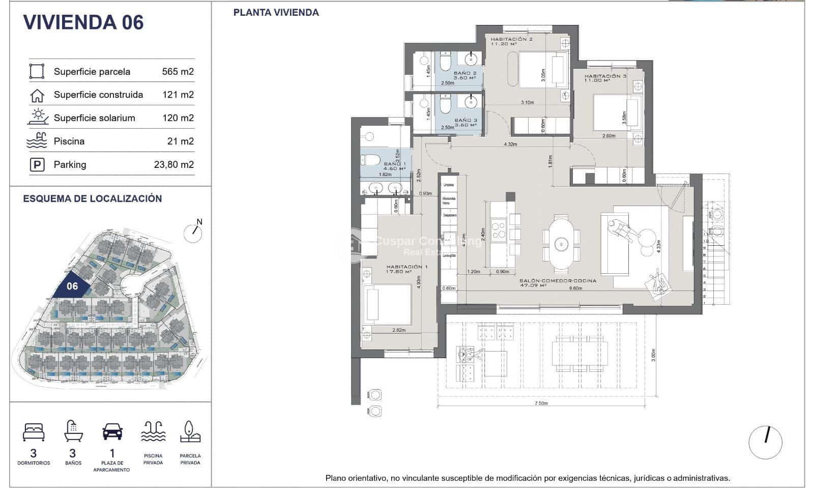 3 makuuhuone Huvila myytävänä paikassa Muchamiel / Mutxamel mukana uima-altaan 
autotalli - 595 000 € (Ref: 9902369)