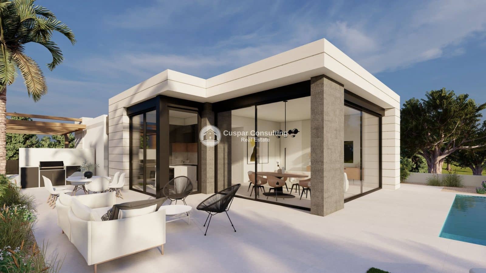 Chalet de 3 habitaciones en Pilar de la Horadada en venta con piscina garaje - 586.000 € (Ref: 9978036)