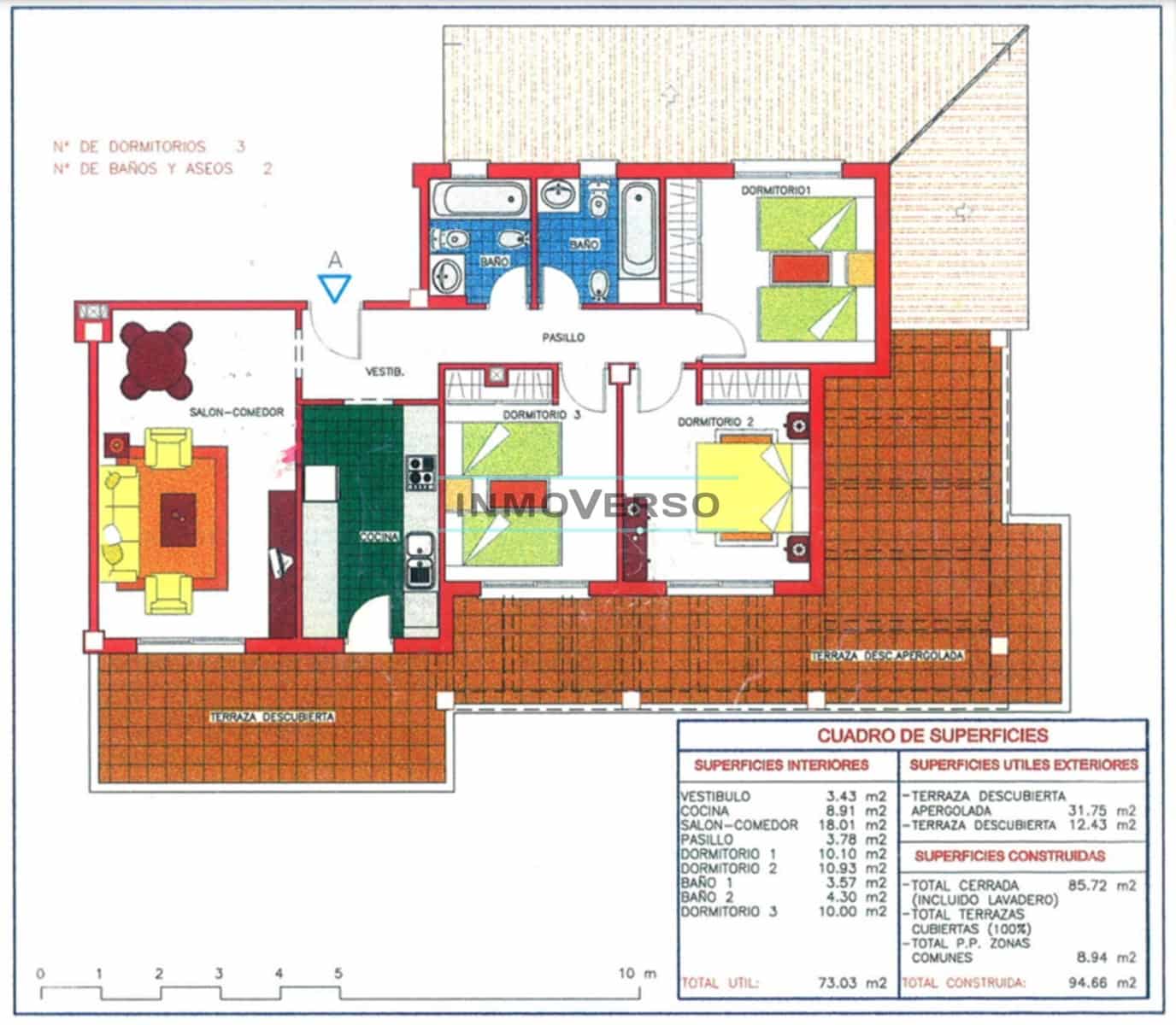 3 soveværelse Penthouse til salg i Rincon de la Victoria med swimmingpool - € 389.000 (Ref: 9321851)