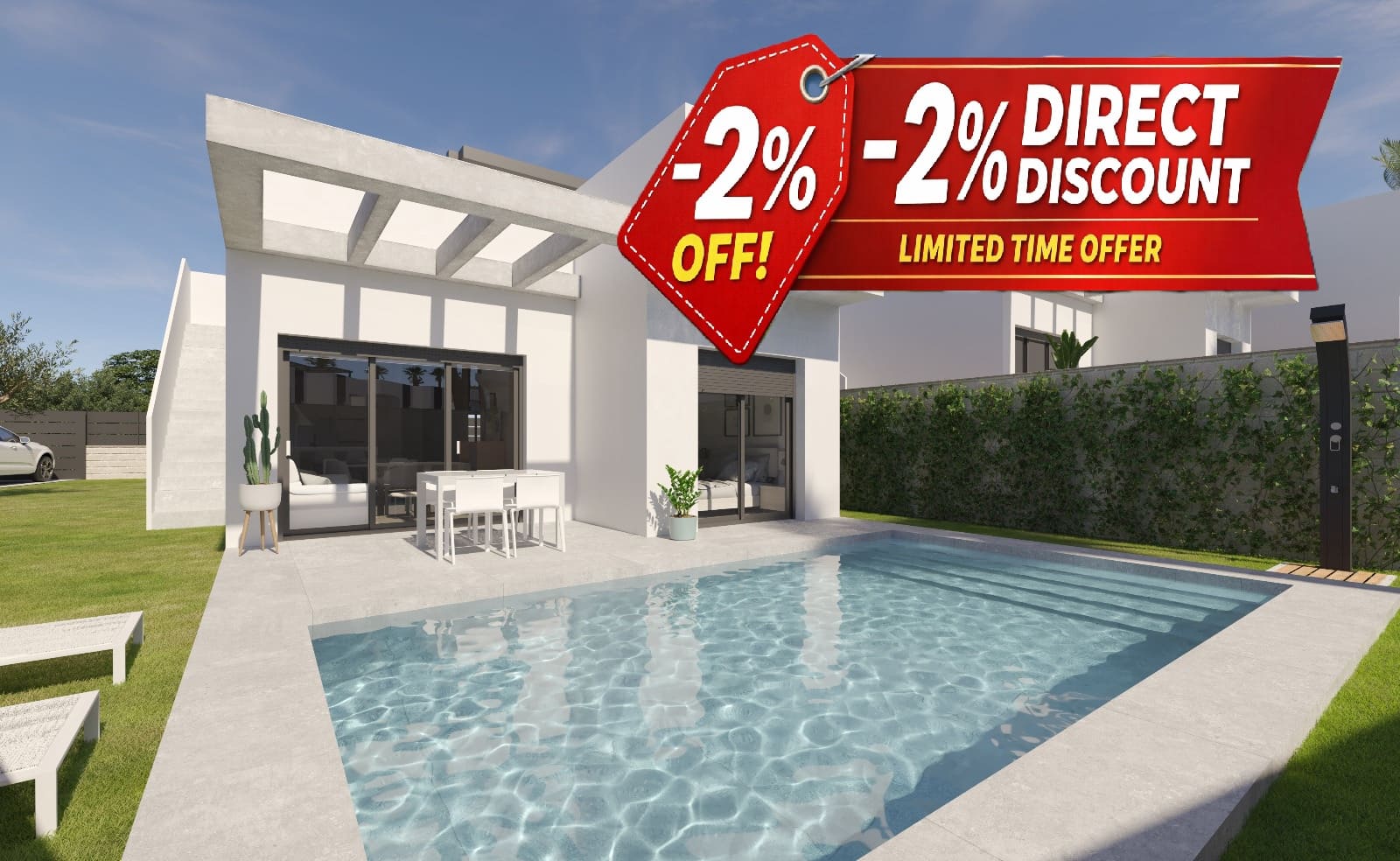 3 bedroom Villa for sale in Algorfa with pool garage - € 427,000 (Ref: 8297129)