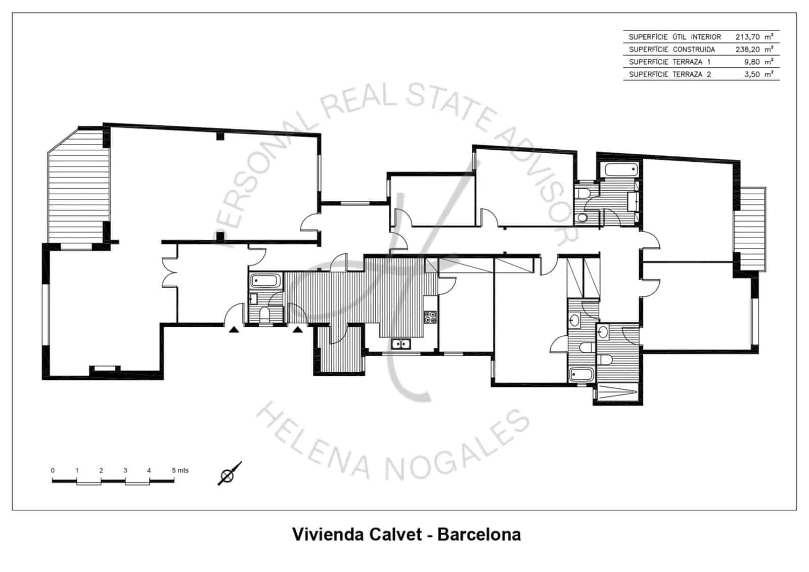 6 chambre Appartement à vendre à Barcelone ville avec garage - 1 475 000 € (Ref: 9627938)