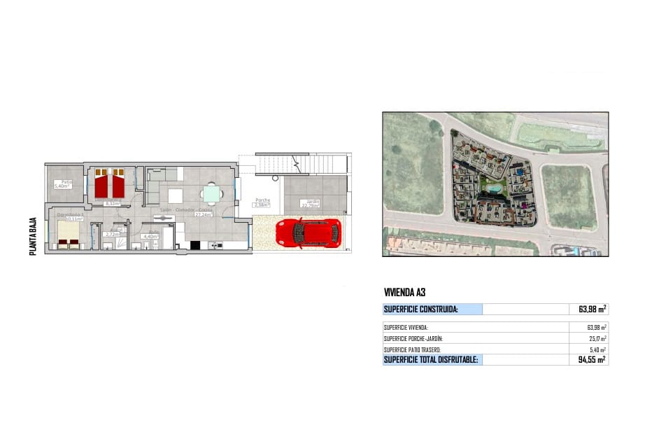 2 sovrum Bungalow till salu i Cox med pool garage - 209 000 € (Ref: 9629217)