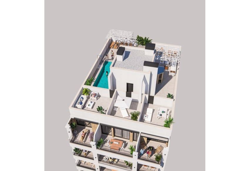 2 soverom Leilighet til salgs i Torrevieja med svømmebasseng - € 240 000 (Ref: 10016932)