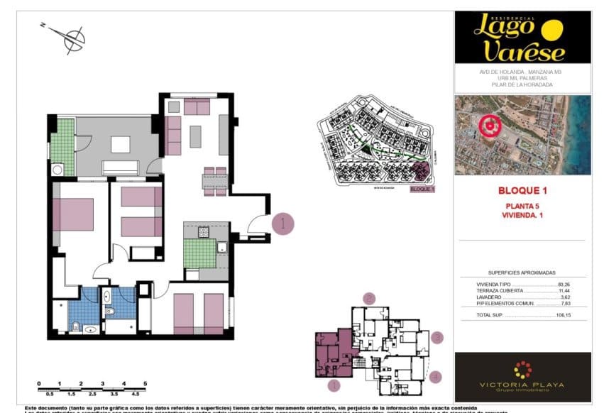 2 soveværelse Lejlighed til salg i Pilar de la Horadada med swimmingpool - € 299.000 (Ref: 8544115)