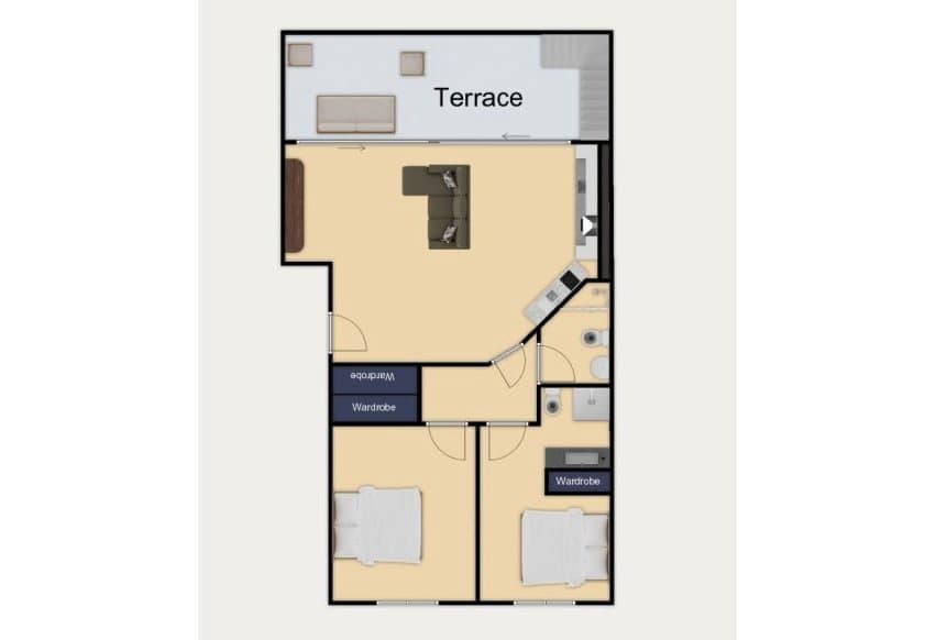 2 sypialnia Penthouse na sprzedaż w Orihuela Costa z basenem garażem - 350 000 € (Ref: 8661572)