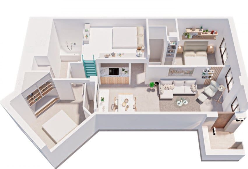 2 Zimmer Apartment zu verkaufen in Pilar de la Horadada - 137.000 € (Ref: 9293746)