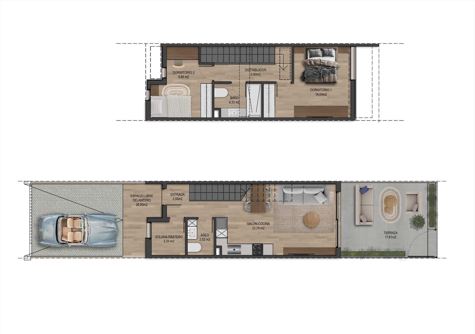 2 soveværelse Semi-Rækkehus til salg i Villaverde med swimmingpool garage - € 277.000 (Ref: 10182637)