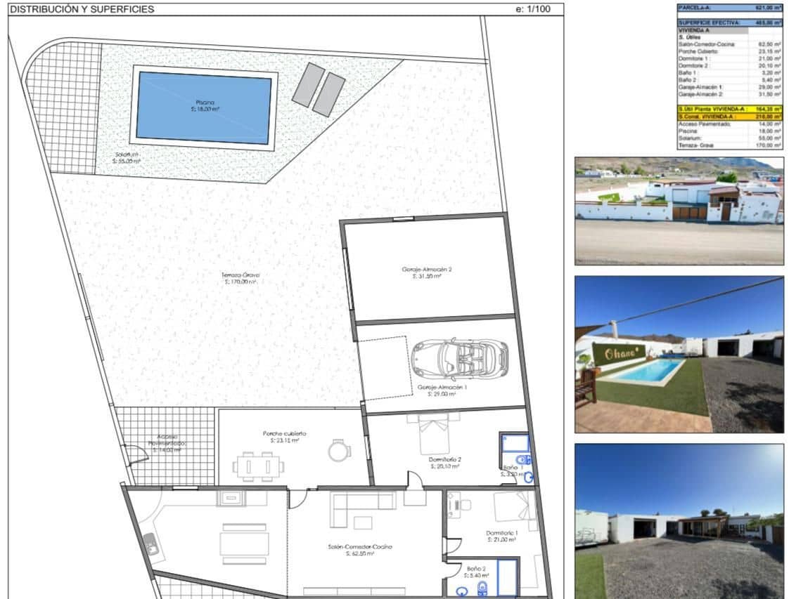 2 soveværelse Villa til salg i Tuineje med garage - € 339.000 (Ref: 7852464)