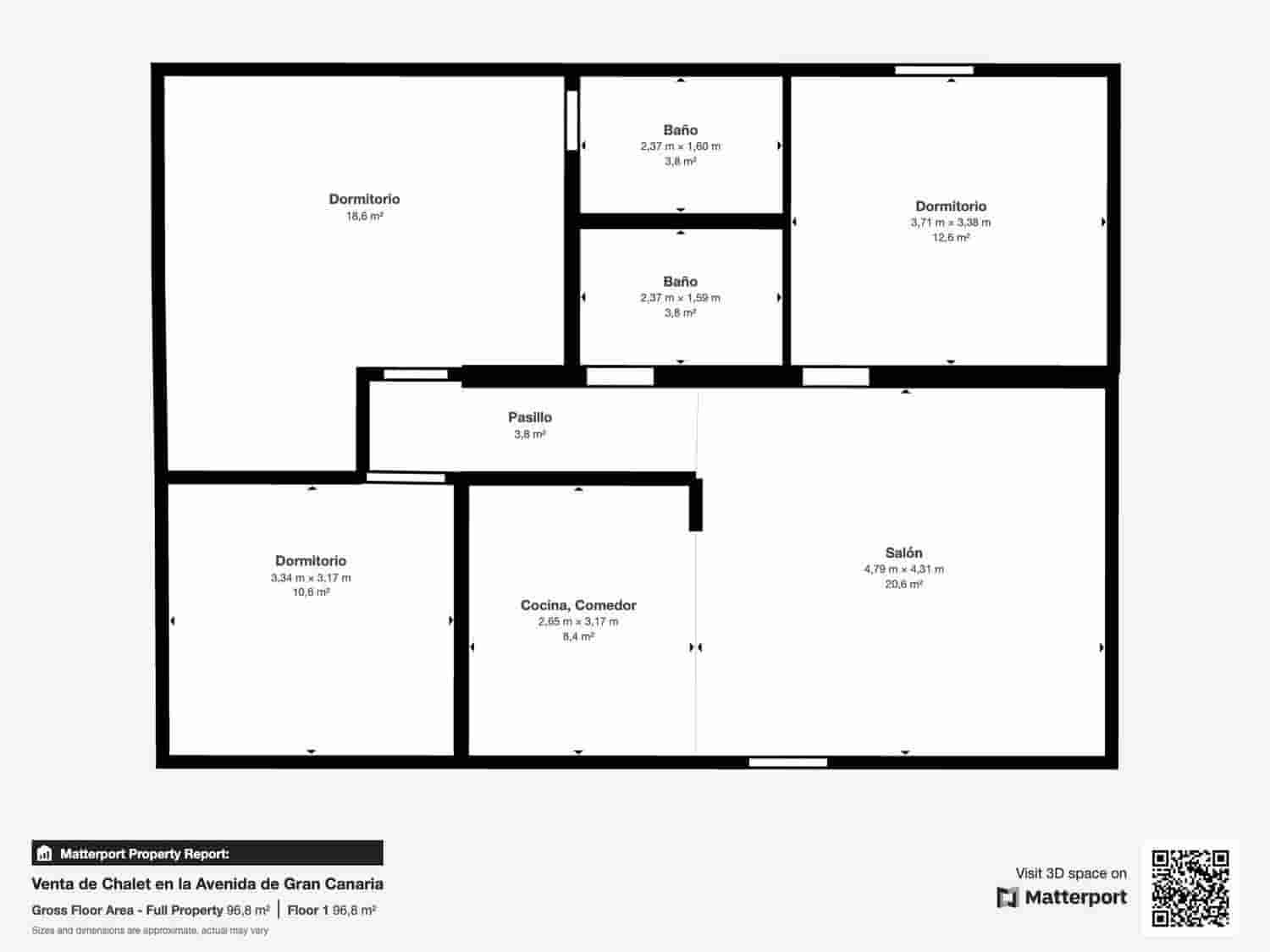 3 makuuhuone Omakotitalo myytävänä paikassa Playa del Ingles mukana uima-altaan 
autotalli - 1 050 000 € (Ref: 9586865)