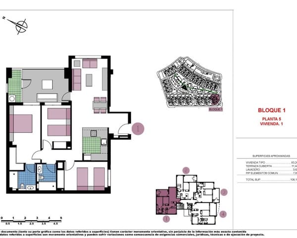 3 soveværelse Penthouse til salg i Mil Palmeras, Pilar de la Horadada med swimmingpool - € 489.000 (Ref: 8875901)