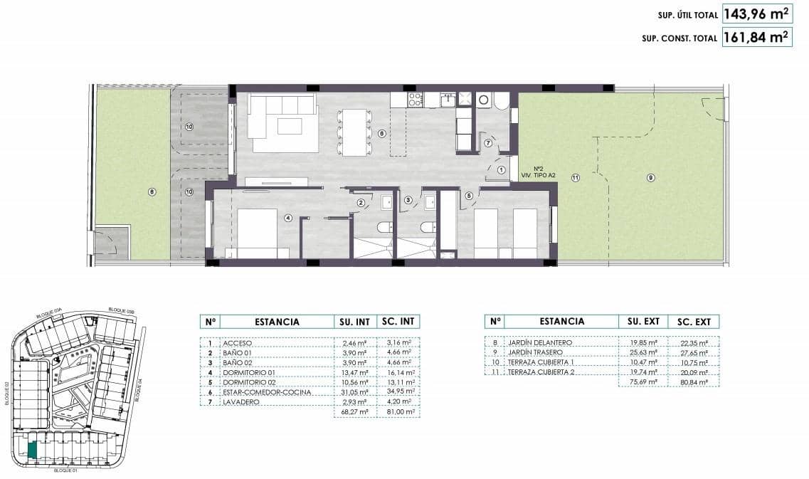 3 bedroom Apartment for sale in Monforte del Cid with pool - € 225,000 (Ref: 8710713)