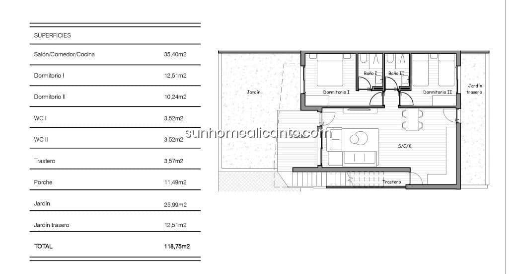 Piso de 3 habitaciones en San Miguel de Salinas en venta con piscina garaje - 244.900 € (Ref: 8710724)