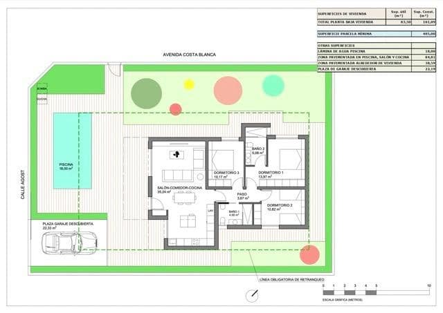 3 bedroom Villa for sale in Hondon de las Nieves with pool garage - € 258,500 (Ref: 9398520)
