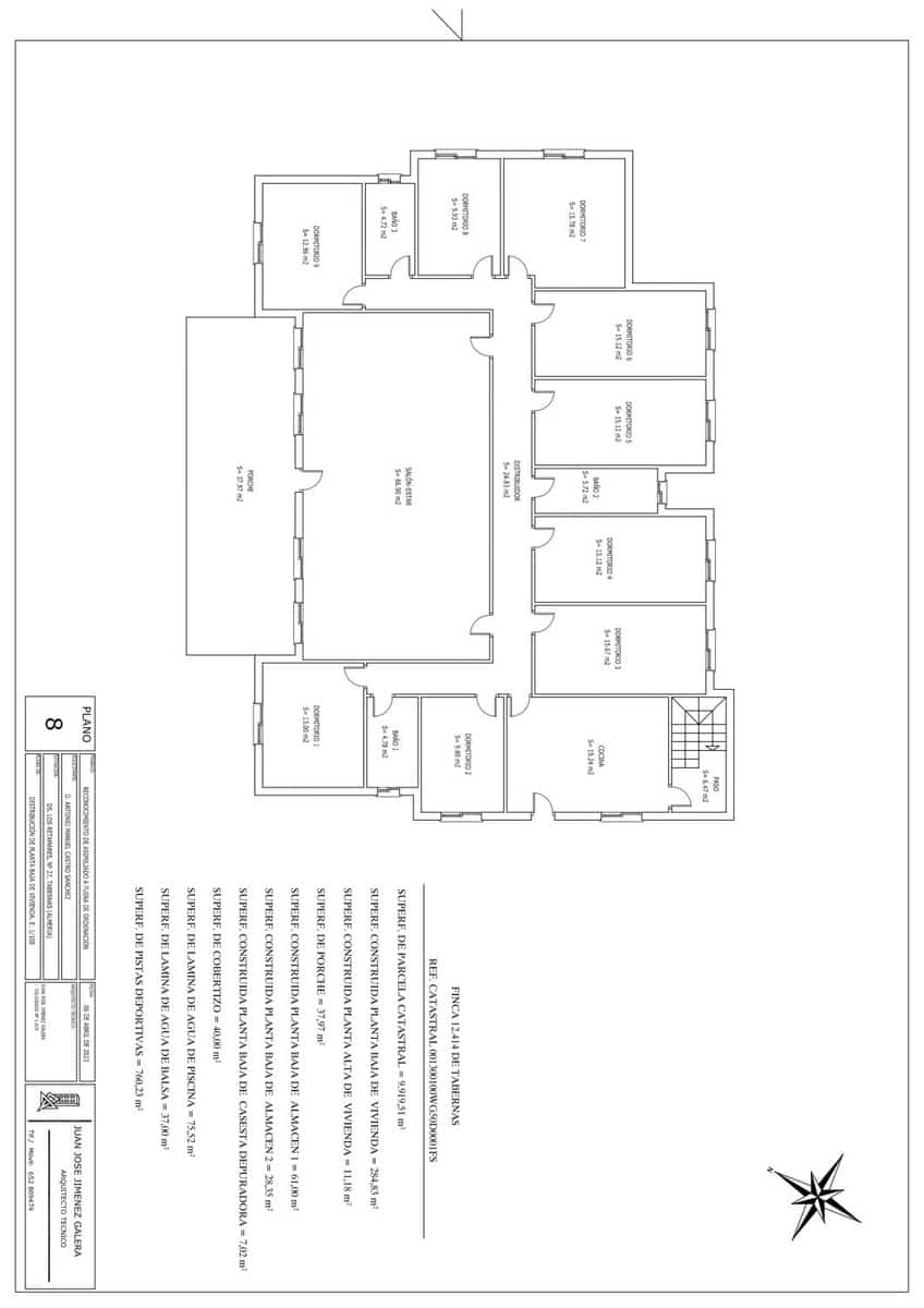 9 soveværelse Finca/Landehus til salg i Tabernas med garage - € 479.000 (Ref: 8770253)
