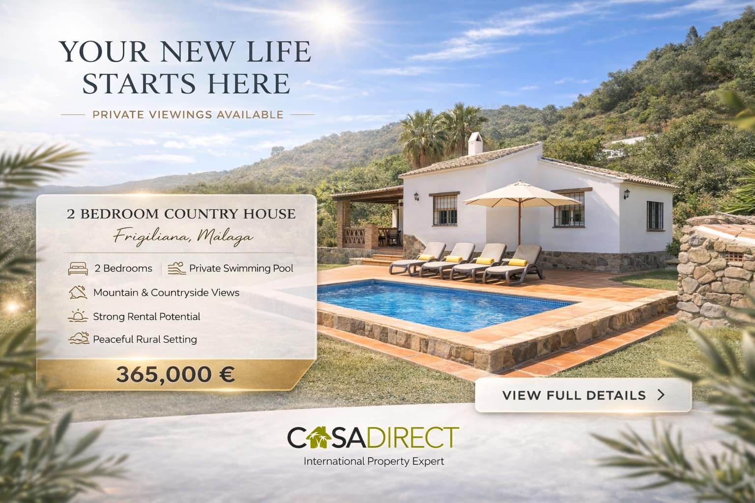 2 sypialnia Finka/Dom wiejski na sprzedaż w Frigiliana z basenem garażem - 365 000 € (Ref: 9465224)