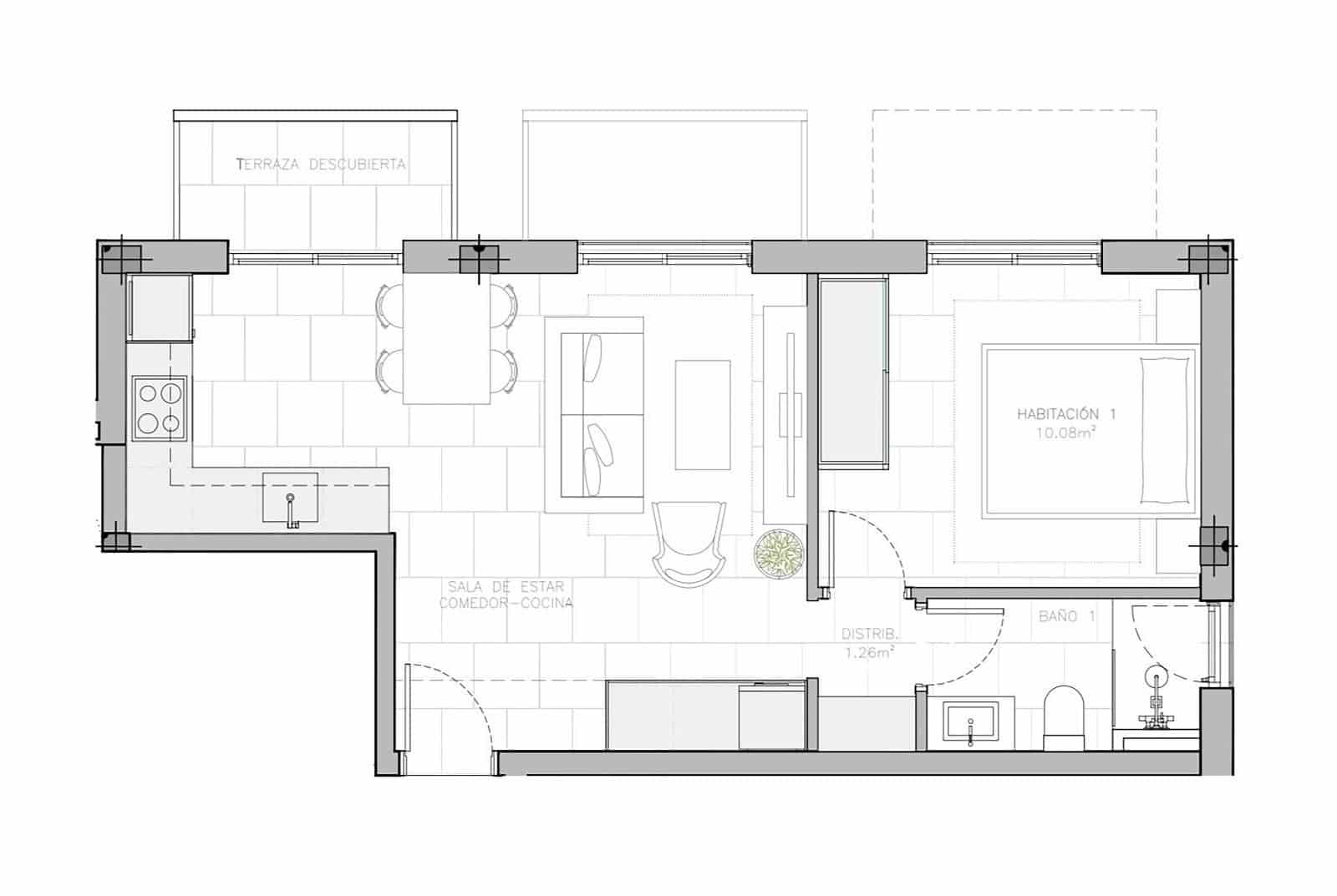 1 slaapkamer Flat te huur in Sant Antoni de Portmany met zwembad garage - € 900 (Ref: 9357414)
