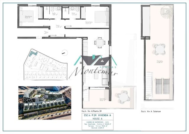 3 chambre Appartement à vendre à El Hornillo, Aguilas avec piscine garage - 250 000 € (Ref: 9263536)