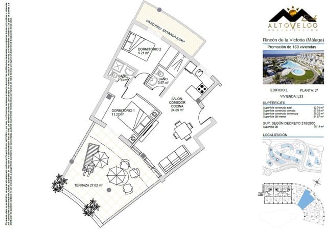 2 chambre Appartement à vendre à Rincón de la Victoria avec piscine - 379 000 € (Ref: 10100350)